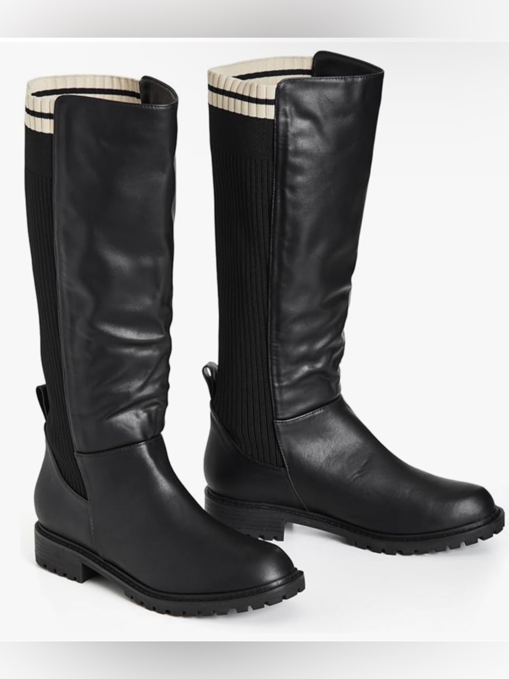 City Chic Women's Black Knee Boot Elise High 12 12W NWT